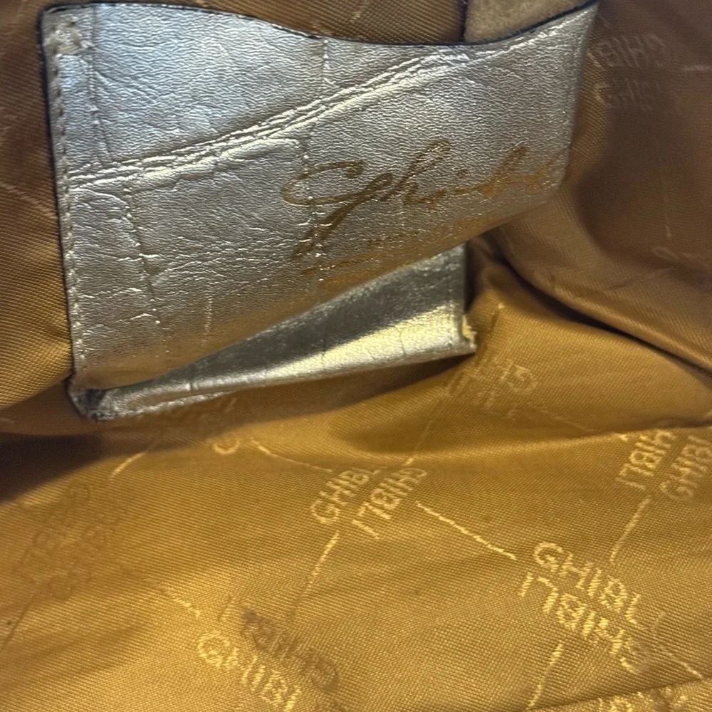 Ghibli‎ Genuine Python Skin Handbag Italian Designer Tan